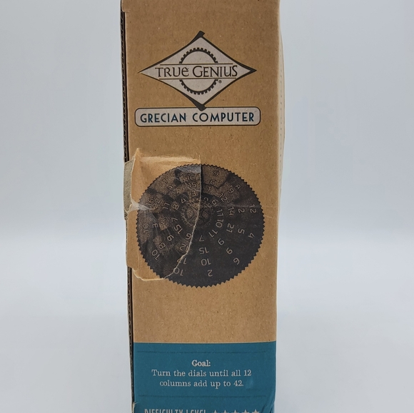 True Genius Grecian Computer Puzzle Brain Teaser Wooden Ancient Artifact - Picture 4 of 10